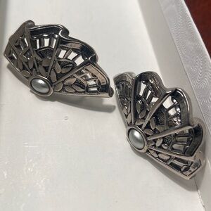 Elegant Silver Clip-On Earrings